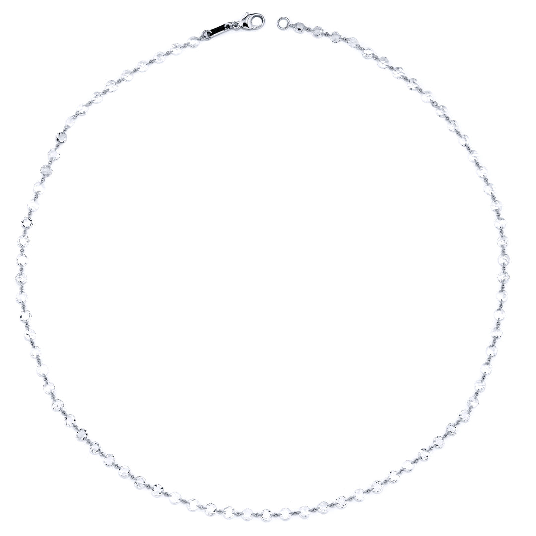 Platinum Rose-Cut Diamond 20 Inch Chain