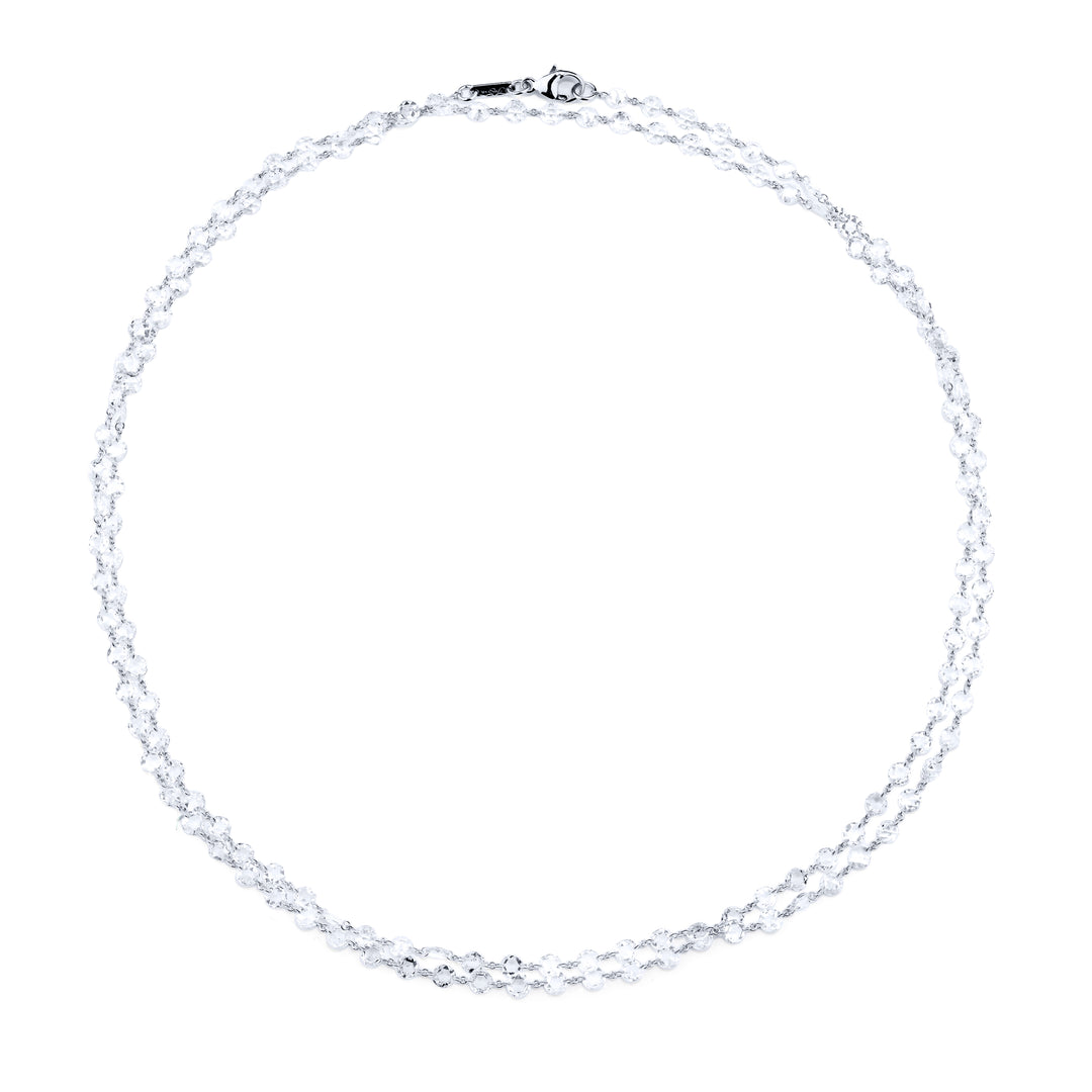 Platinum Rose-Cut Diamond 38 inch Chain