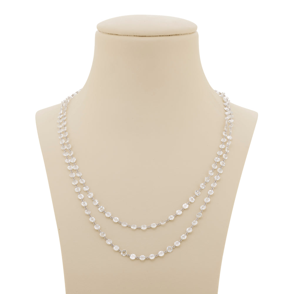 Platinum Rose-Cut Diamond 38 inch Chain