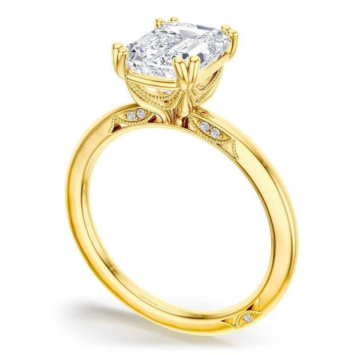 Emerald Solitaire Engagement Ring