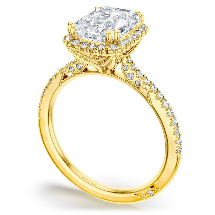 Emerald Bloom Engagement Ring