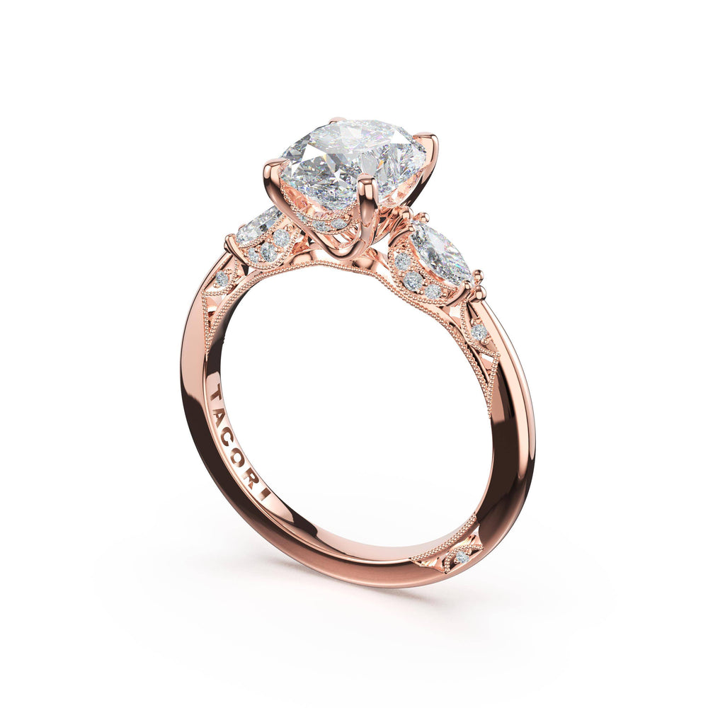 Oval 3-Stone Engagement Ring