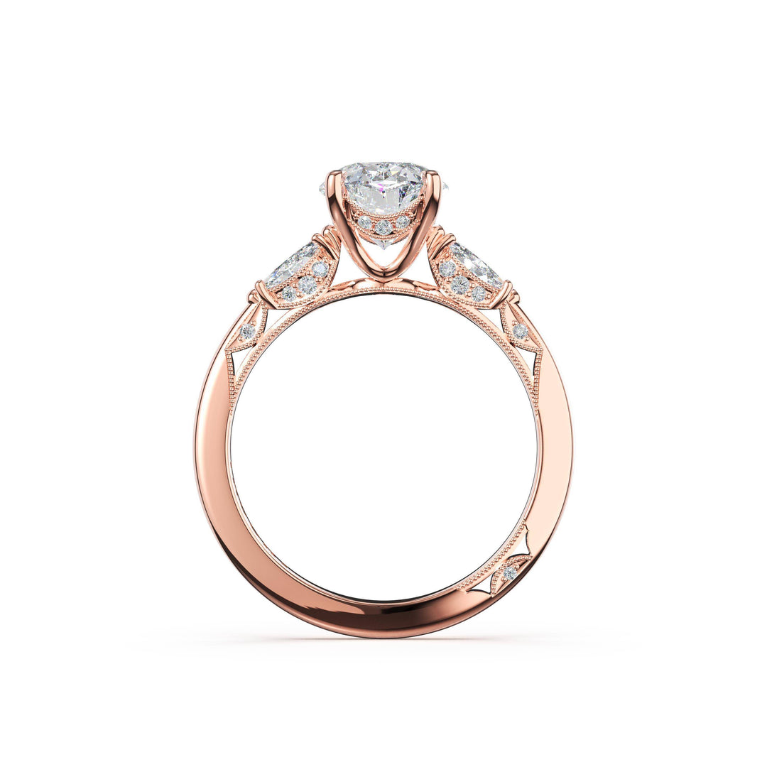 Oval 3-Stone Engagement Ring