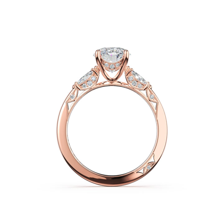 Oval 3-Stone Engagement Ring