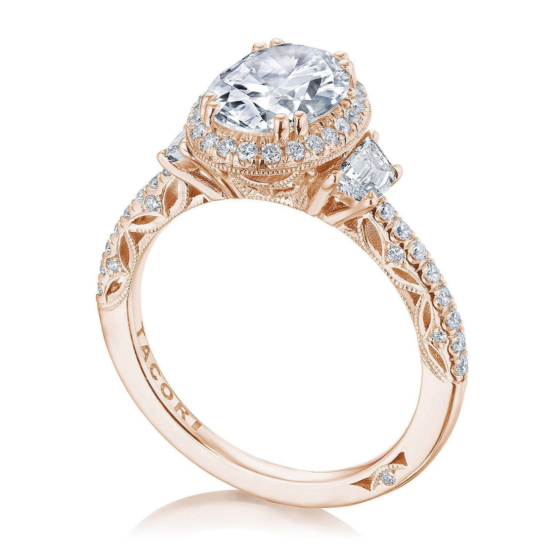 Oval 3-Stone Engagement Ring