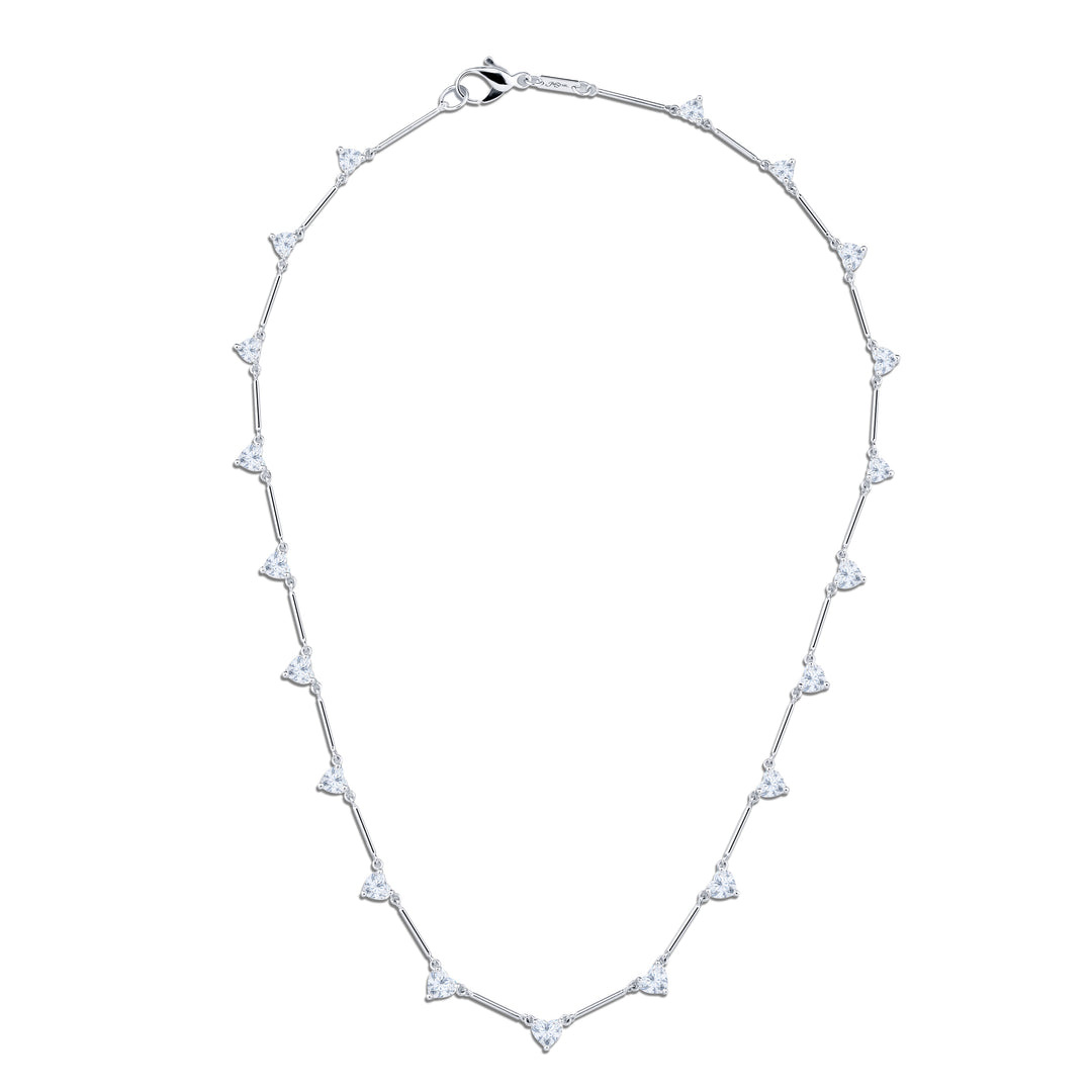 Platinum Heart-Shaped Diamond Necklace