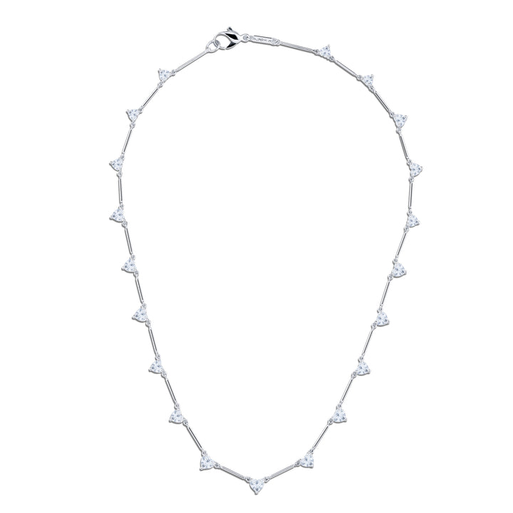 Platinum Heart-Shaped Diamond Necklace