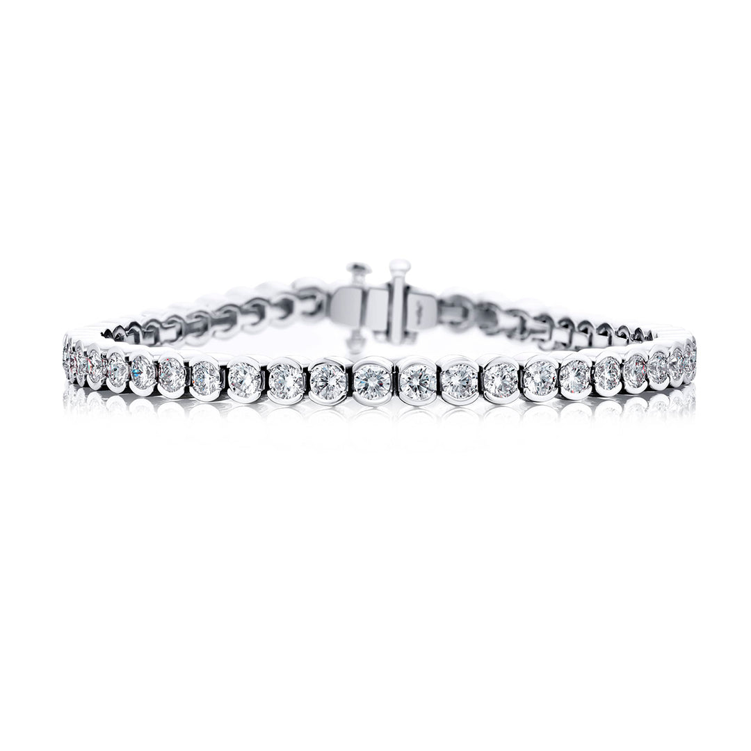 Platinum Round Diamond Bracelet