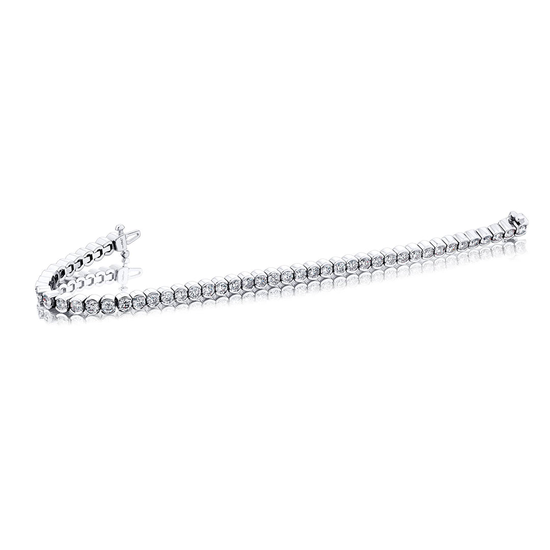 Platinum Round Diamond Bracelet