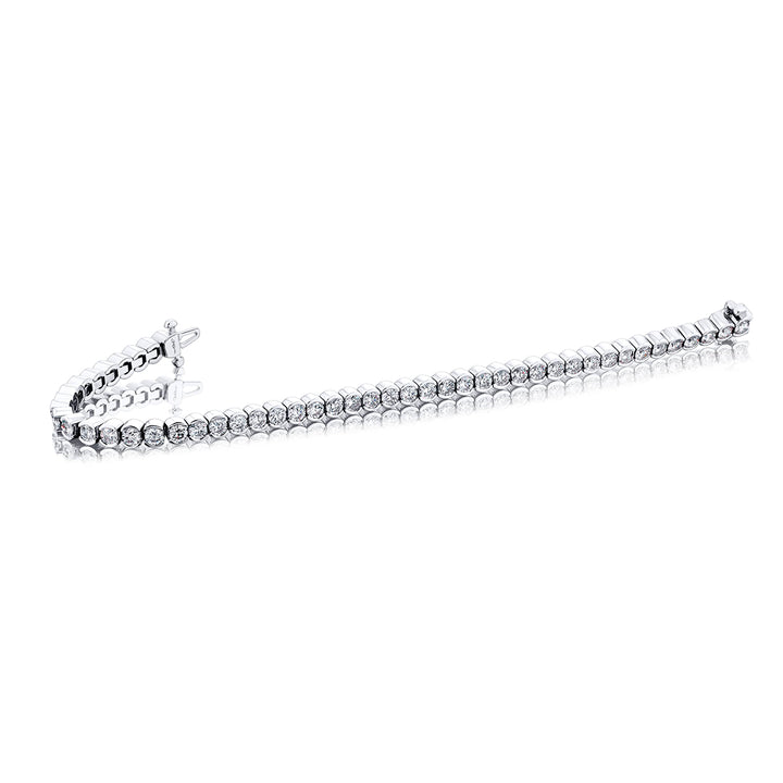 Platinum Round Diamond Bracelet
