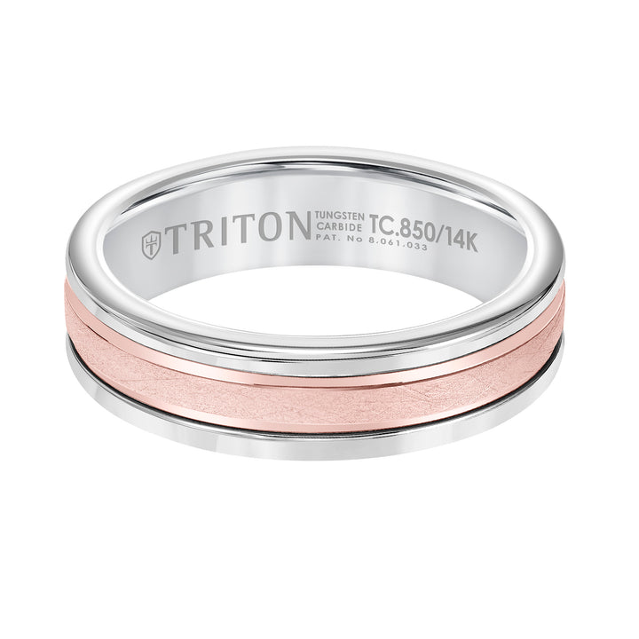 Crystalline Finish Round Edge Wedding Band