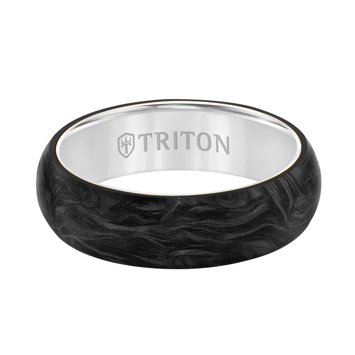 6MM Forged Carbon With Titanium Ring