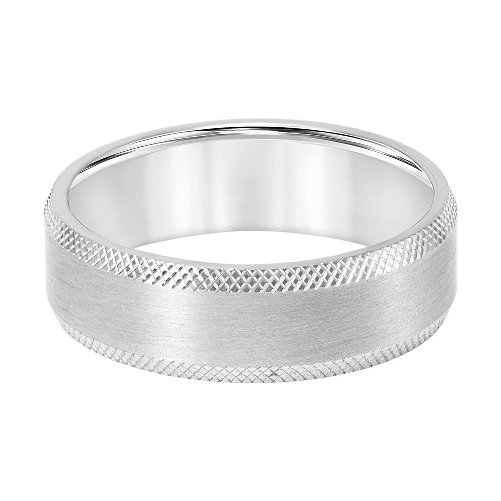 7MM Band with Brushed Finish and Beveled Edge
