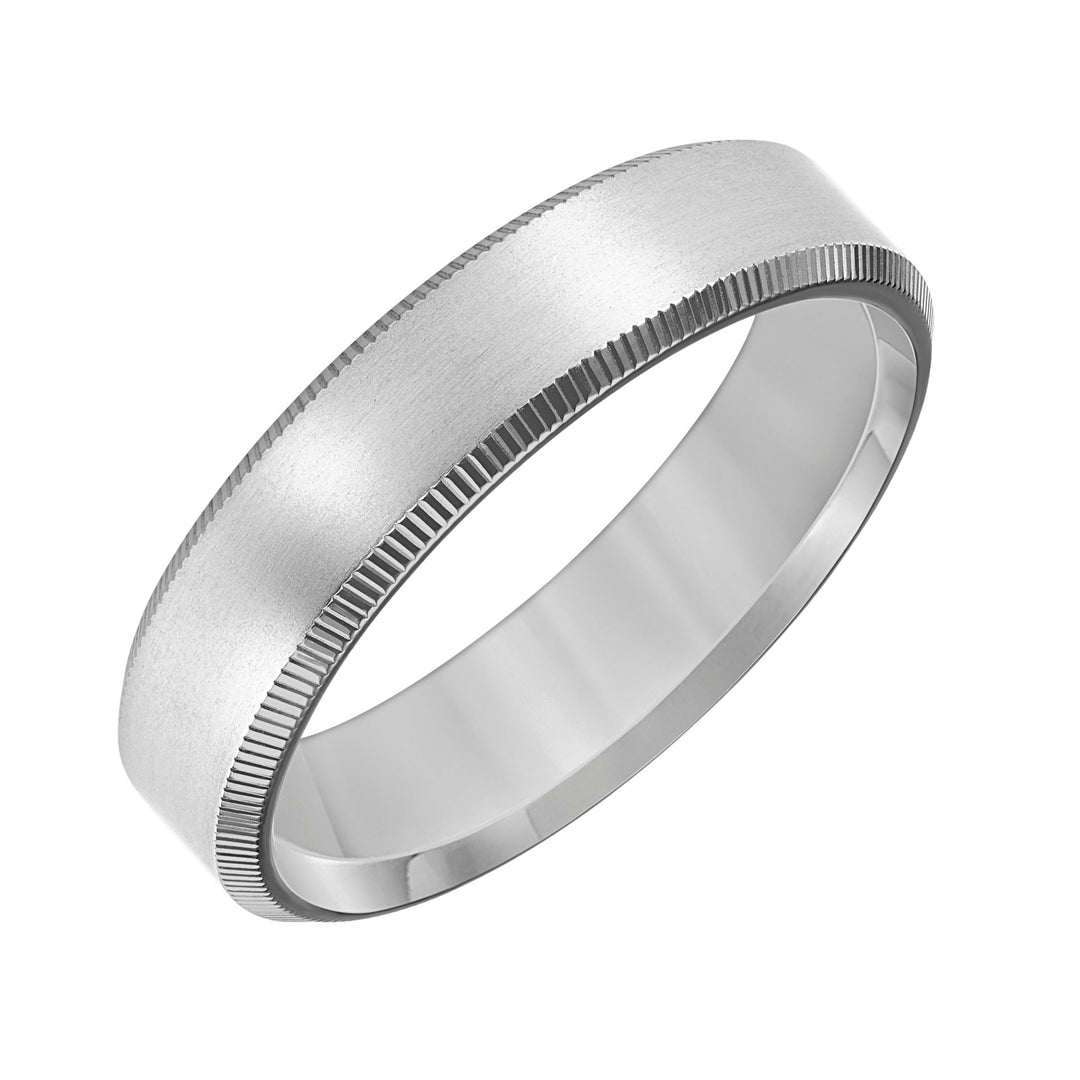 7MM Band with Brushed Fnish and  Coin Edge