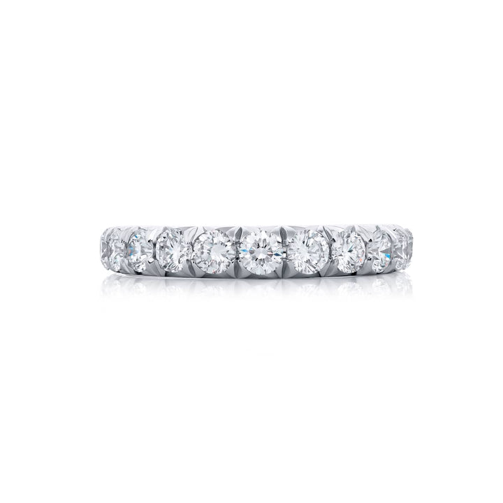 Platinum Round Diamond Band