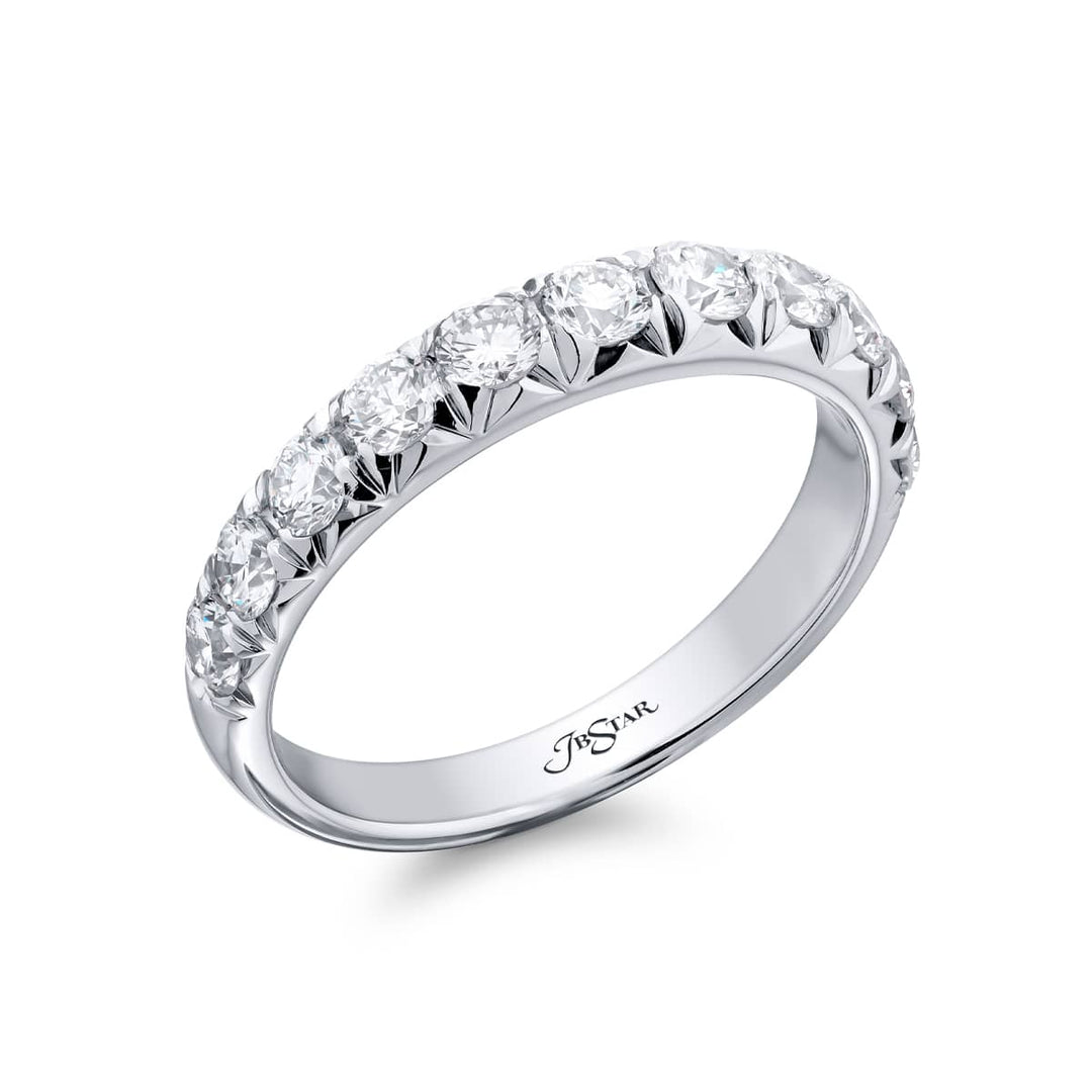 Platinum Round Diamond Band