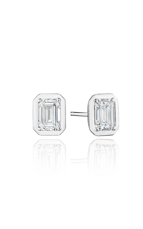 Emerald Diamond Stud Earring - 1.5ct