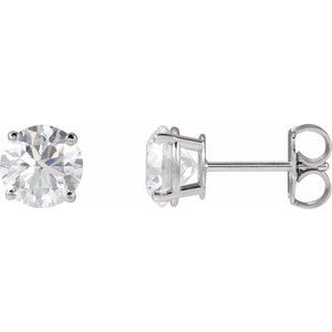 Lab Grown Diamond Stud Earrings - 2 Carat Total Weight
