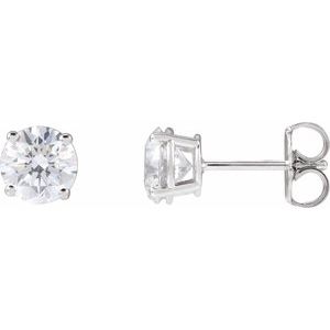 Lab Grown Diamond Stud Earrings - 4 Carat Total Weight