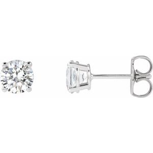 Lab Grown Diamond Stud Earrings - 1 Carat Total Weight