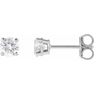 Lab Grown Diamond Stud Earrings - 1/2 Carat Total Weight