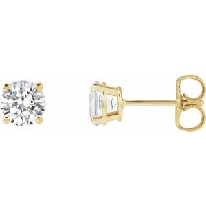 Lab Grown Diamond Stud Earrings - 1 Carat Total Weight