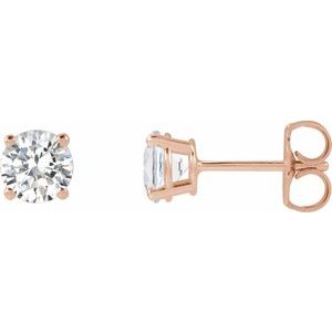 Lab Grown Diamond Stud Earrings - 1 Carat Total Weight