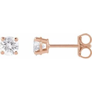 Lab Grown Diamond Stud Earrings - 1/2 Carat Total Weight