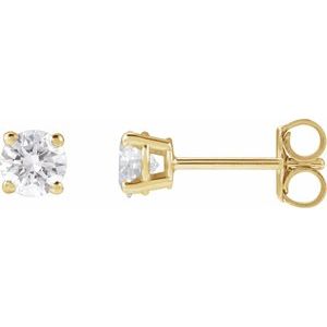 Lab Grown Diamond Stud Earrings - 1/2 Carat Total Weight