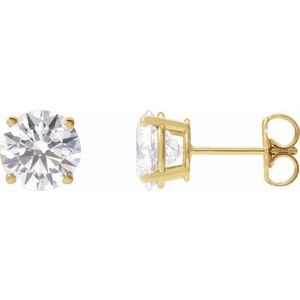 Lab Grown Diamond Stud Earrings - 2 1/2 Carat Total Weight