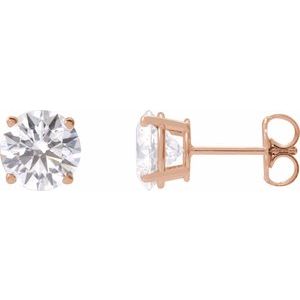 Lab Grown Diamond Stud Earrings - 2 1/2 Carat Total Weight