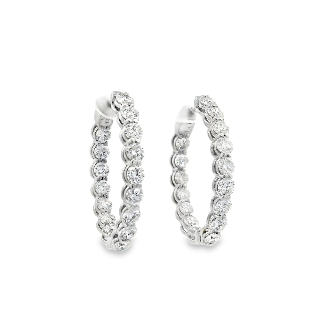 Double Sided Diamond Hoops