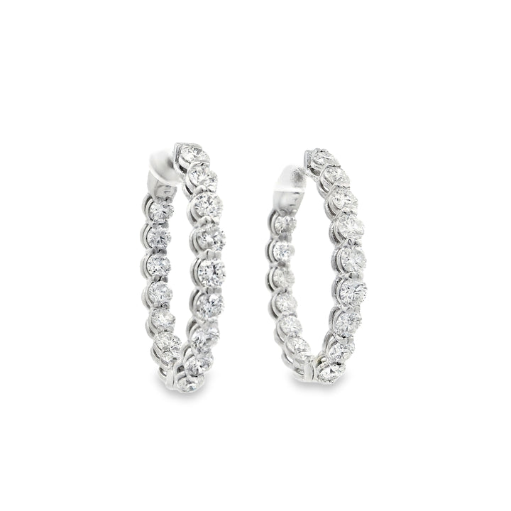 Double Sided Diamond Hoops
