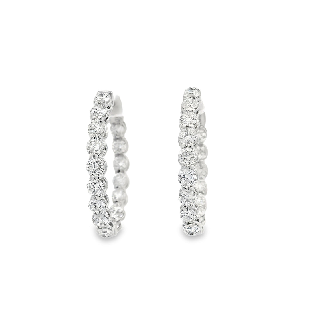 Double Sided Diamond Hoops