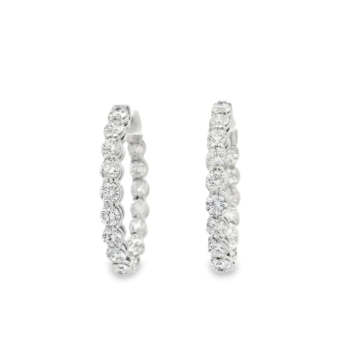 Double Sided Diamond Hoops