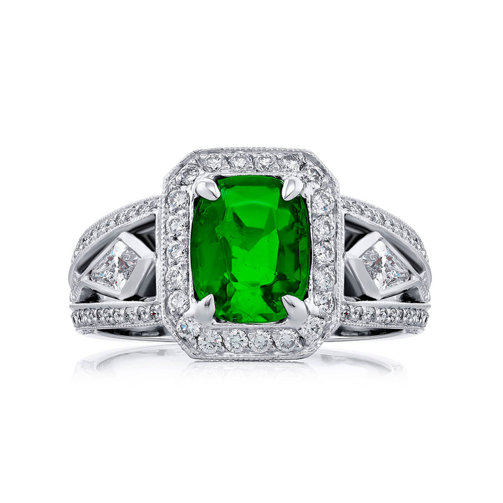 1.20 ct. Certified Colombian Emerald & Diamond Ring in Platinum