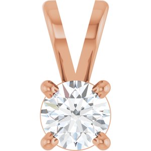 Round 4-Prong Basket Pendant  - 1/4 Carat Total Weight