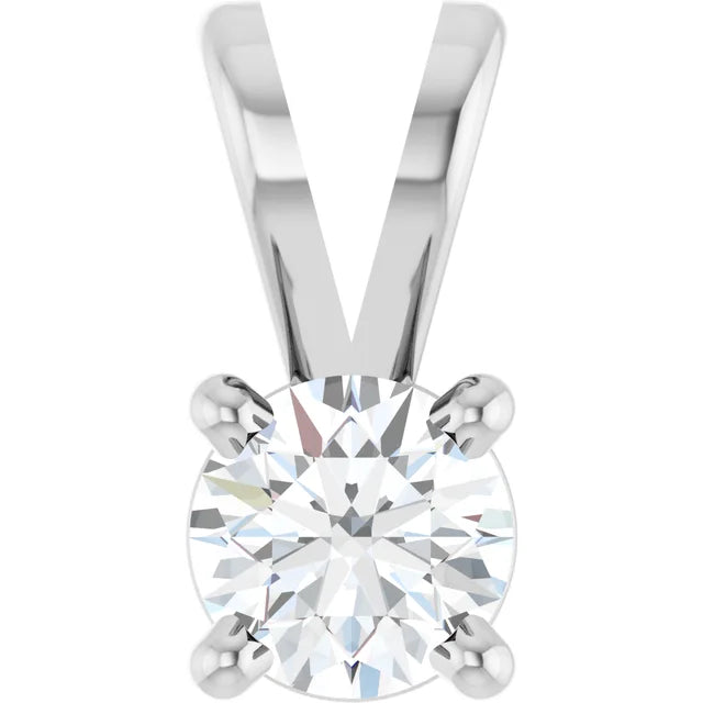 Round 4-Prong Basket Pendant  - 1/4 Carat Total Weight