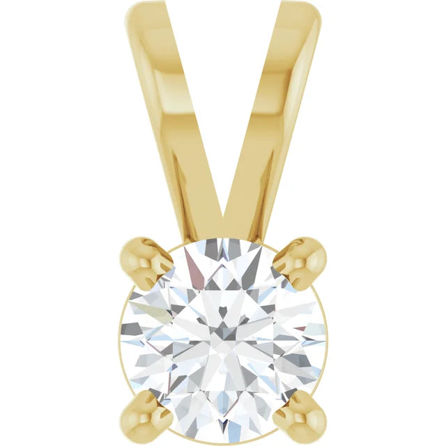 Round 4-Prong Basket Pendant  - 1/4 Carat Total Weight
