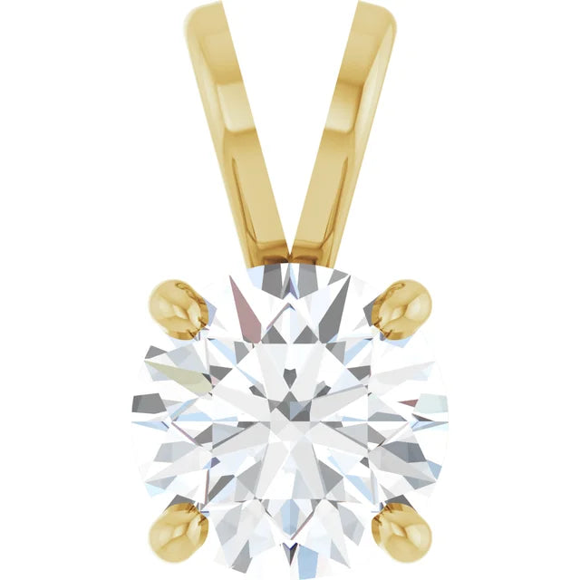 Round 4-Prong Basket Pendant  - 3/4 Carat Total Weight