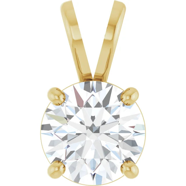 Round 4-Prong Basket Pendant  - 1 Carat Total Weight
