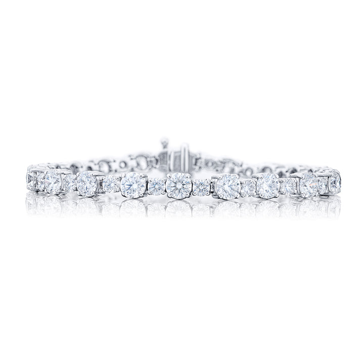 Platinum Round Diamond Bracelet