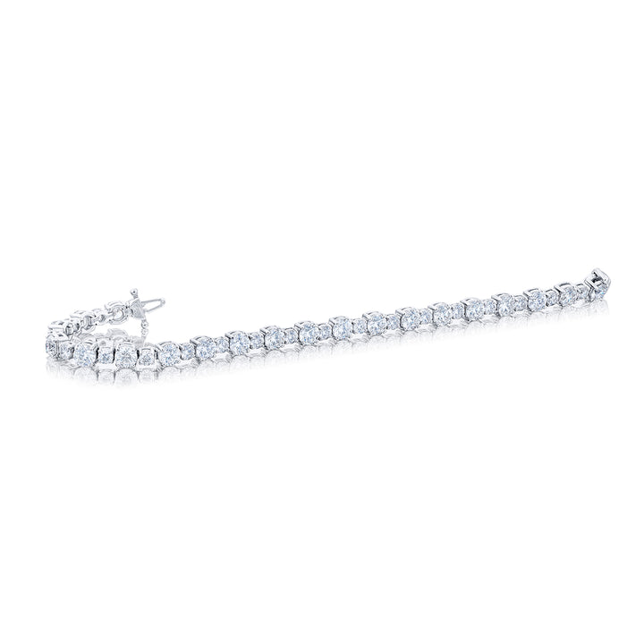 Platinum Round Diamond Bracelet