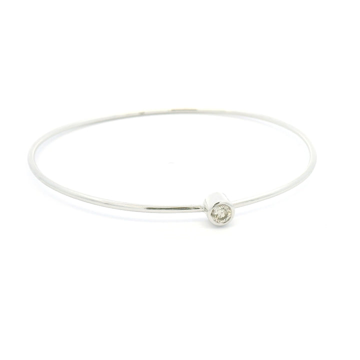 Round Bezel Set Bangle