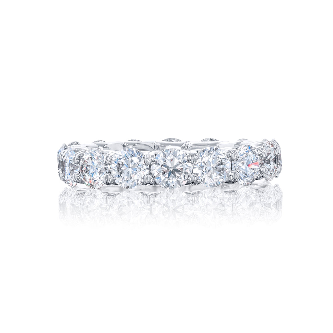 Platinum Round Diamond Eternity Band