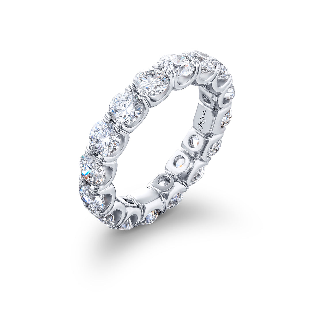 Platinum Round Diamond Eternity Band