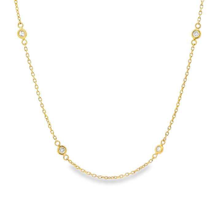 Diamond by the Yard Necklace set in Rose Gold