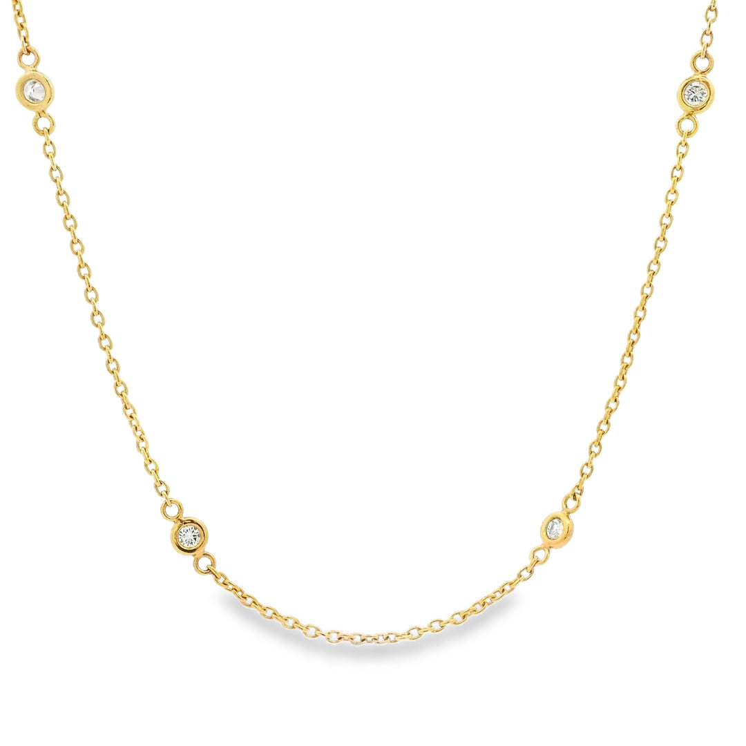 Diamond by the Yard Necklace set in Rose Gold