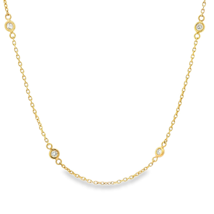 Diamond by the Yard Necklace set in Rose Gold