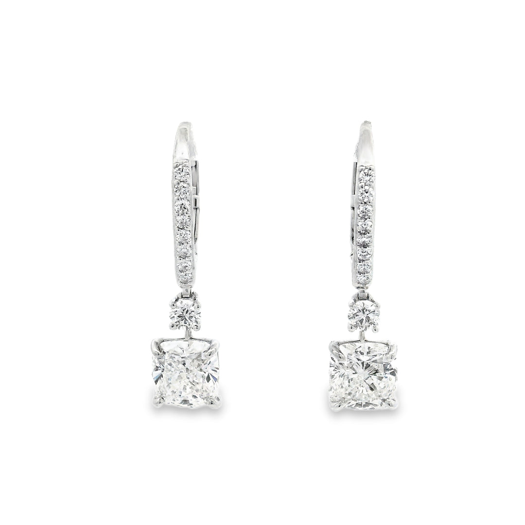 Cushion Cut Dangle Earrings